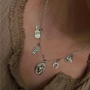 Western Silver Charm Necklace